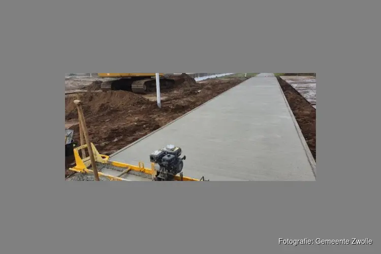 Proef met fietspad van circulair beton op Hessenpoort