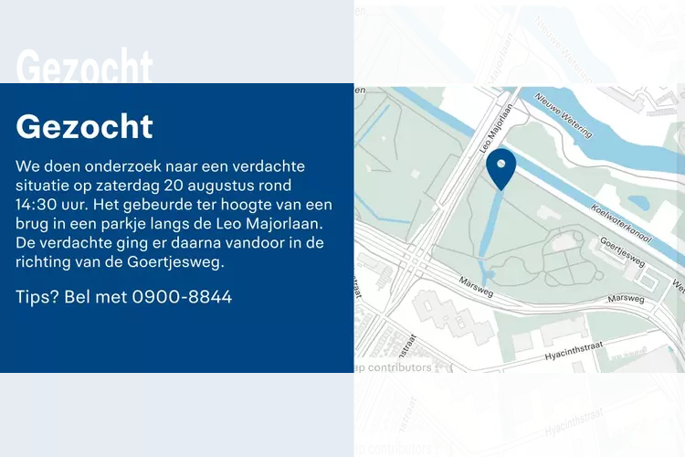 Gezocht: Verdachte situatie Leo Majorlaan