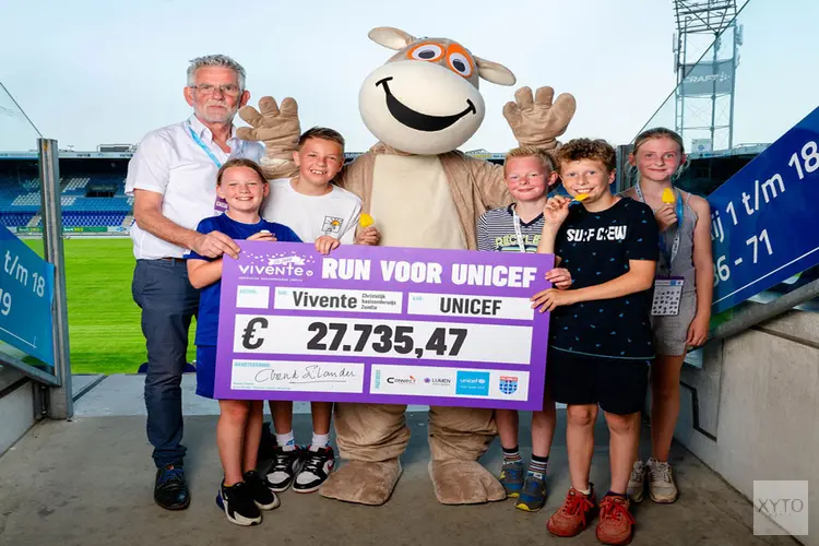 “Ongelofelijk trots op fantastisch resultaat.” Vivente RUN voor UNICEF haalt prachtig bedrag op.