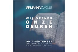 Manna Zwolle opent haar deuren op 7 september!