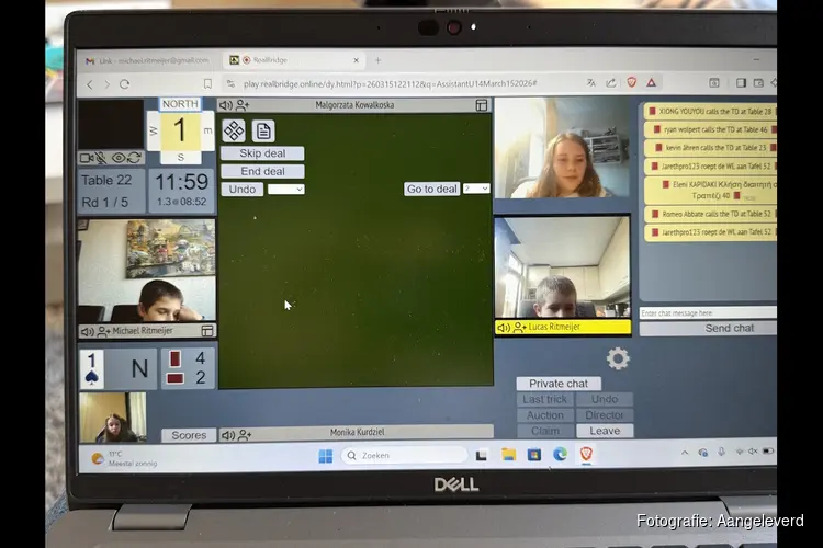 Zwols jeugdtalent speelt op eerste online WK Minibridge