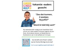 Europa Kinderhulp zoekt vakantieouders