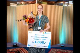 Joëlle Doorn uitgeroepen tot 'Beste Studentondernemer van Windesheim 2026'