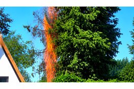 Boom in brand aan Spoorlaan in Wezep, buurtbewoners voorkomen erger