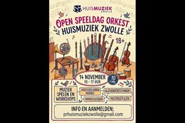 Huismuziek Zwolle organiseert Open Speeldag met diverse workshops